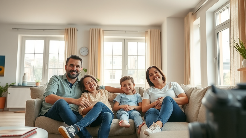 modern living room after mold remediation columbia sc happy family clean air quality