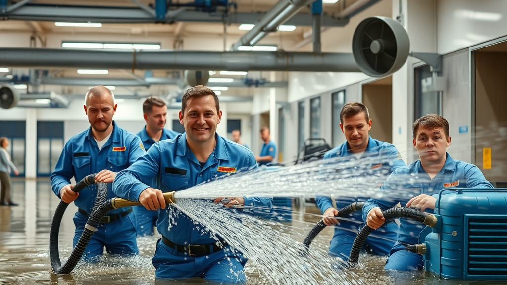 Emergency water removal and damage restoration team in Columbia SC commercial lobby