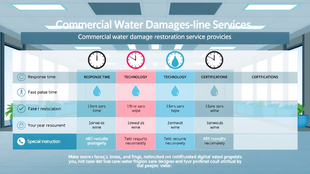 Comparison infographic of commercial water damage restoration options Columbia SC