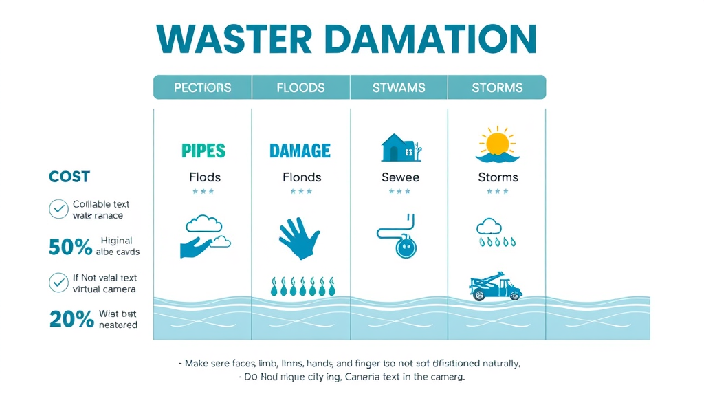 Cost comparison for typical water damage scenarios and restoration, insurance claims water damage columbia