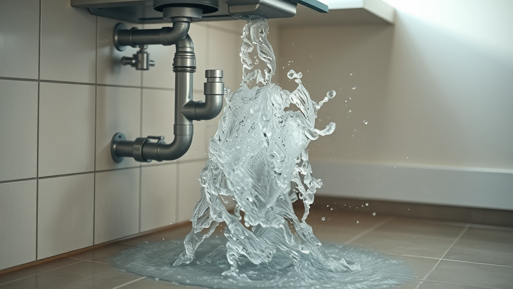 Burst pipe under sink causing water damage in Columbia home, insurance claims water damage columbia