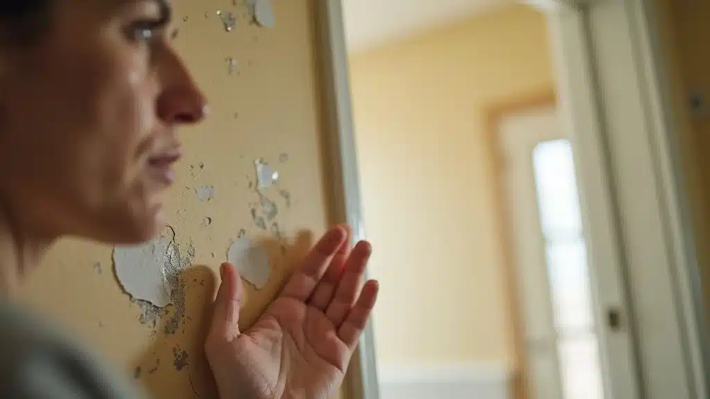 signs of water damage homeowner detects wall bubbling Columbia SC